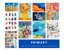 Load image into Gallery viewer, Year of the Maker Notecards - PRIMARY